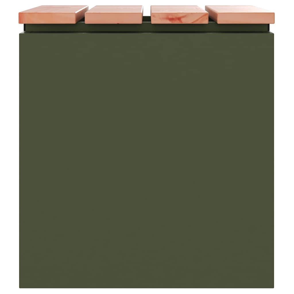 Vrtna klupa Maslinovo zelena 40 x 40 x 43 cm Čelik