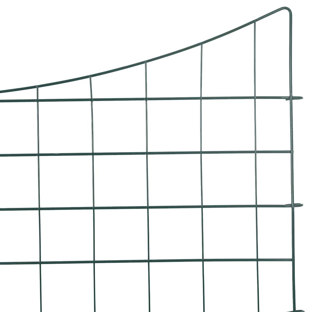 Set ograde za ribnjak 5 pcs Zelena 100 x 50 cm Čelik