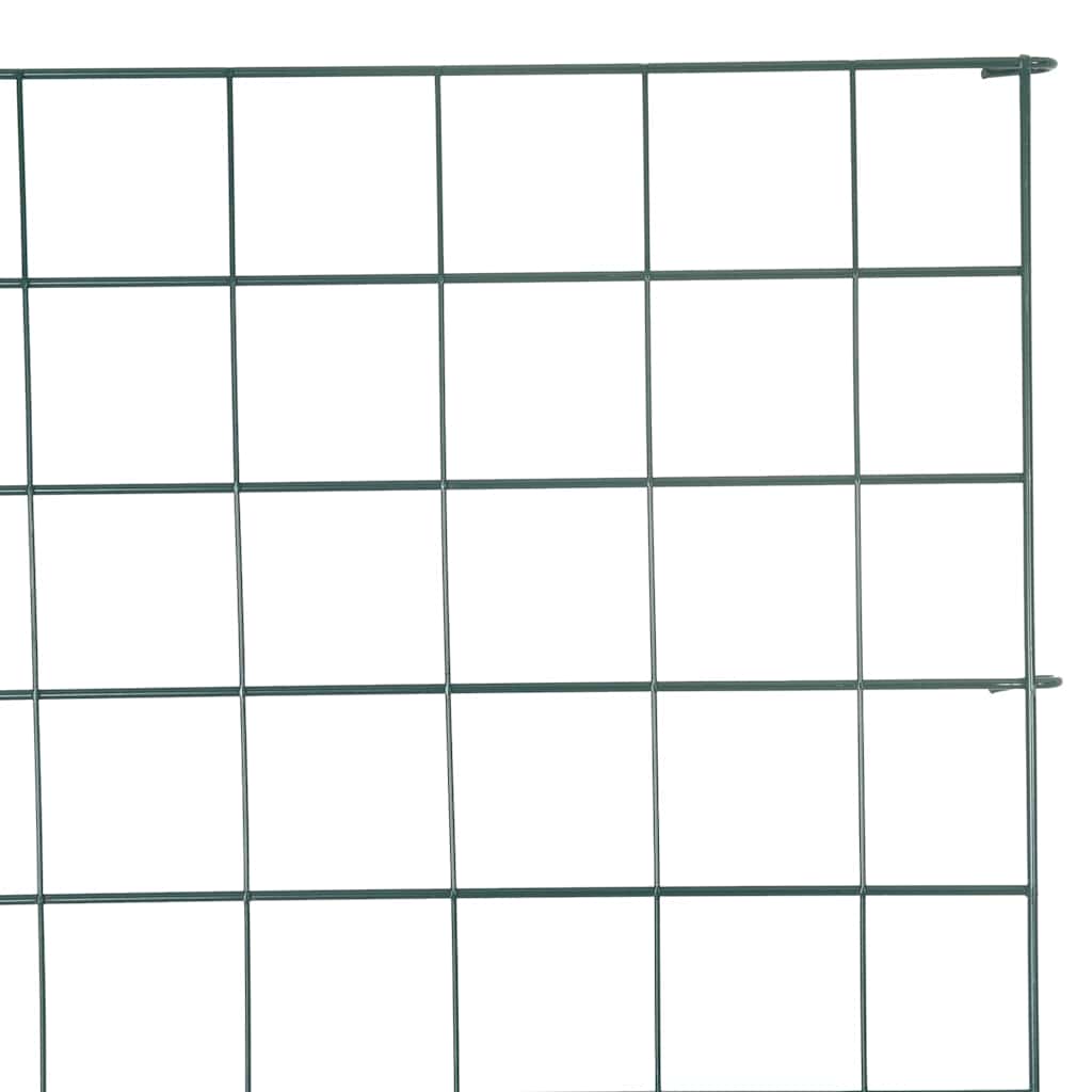 Set ograde za ribnjak 8 pcs Zelena 50 x 80 cm Čelik
