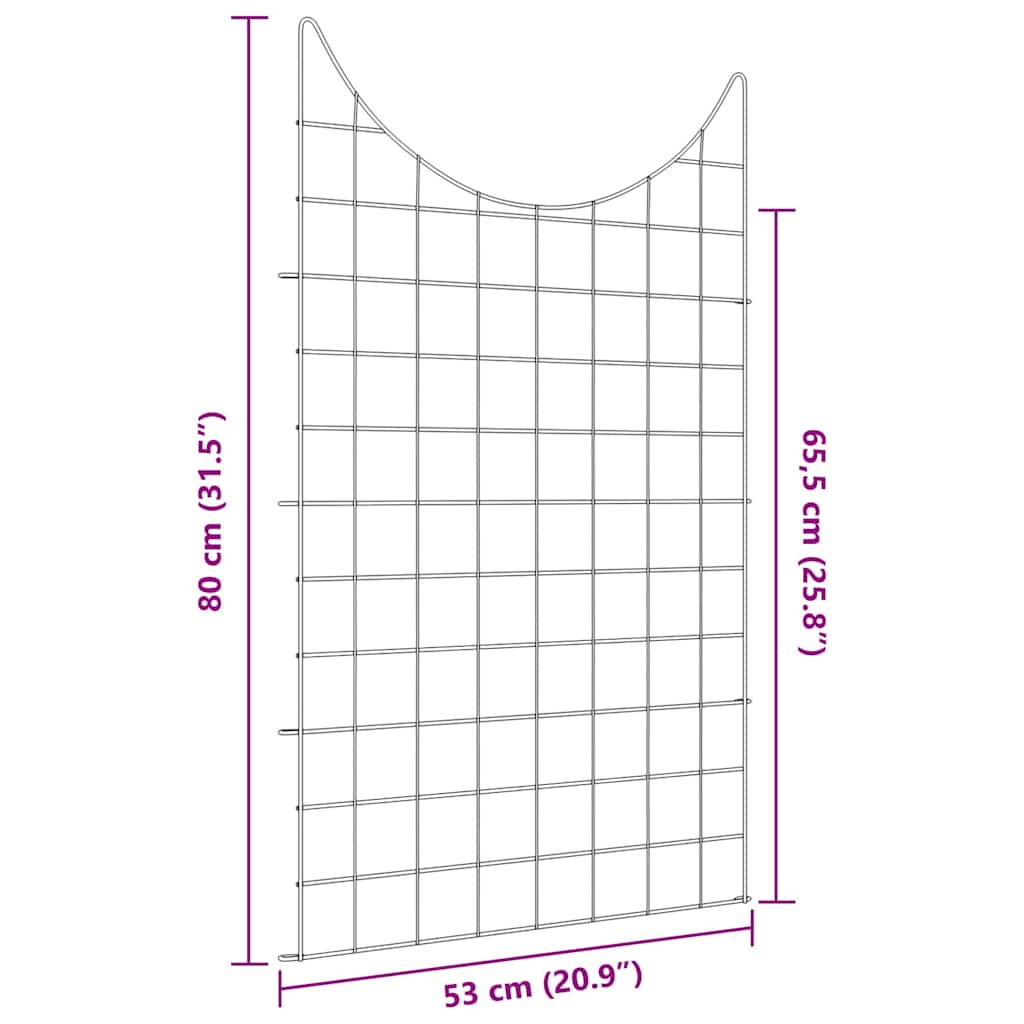 Set ograde za ribnjak 8 pcs Zelena 50 x 80 cm Čelik
