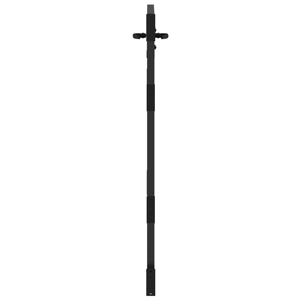 Vrtna vrata Crna 85 x 150 cm Čelik s praškastim premazom