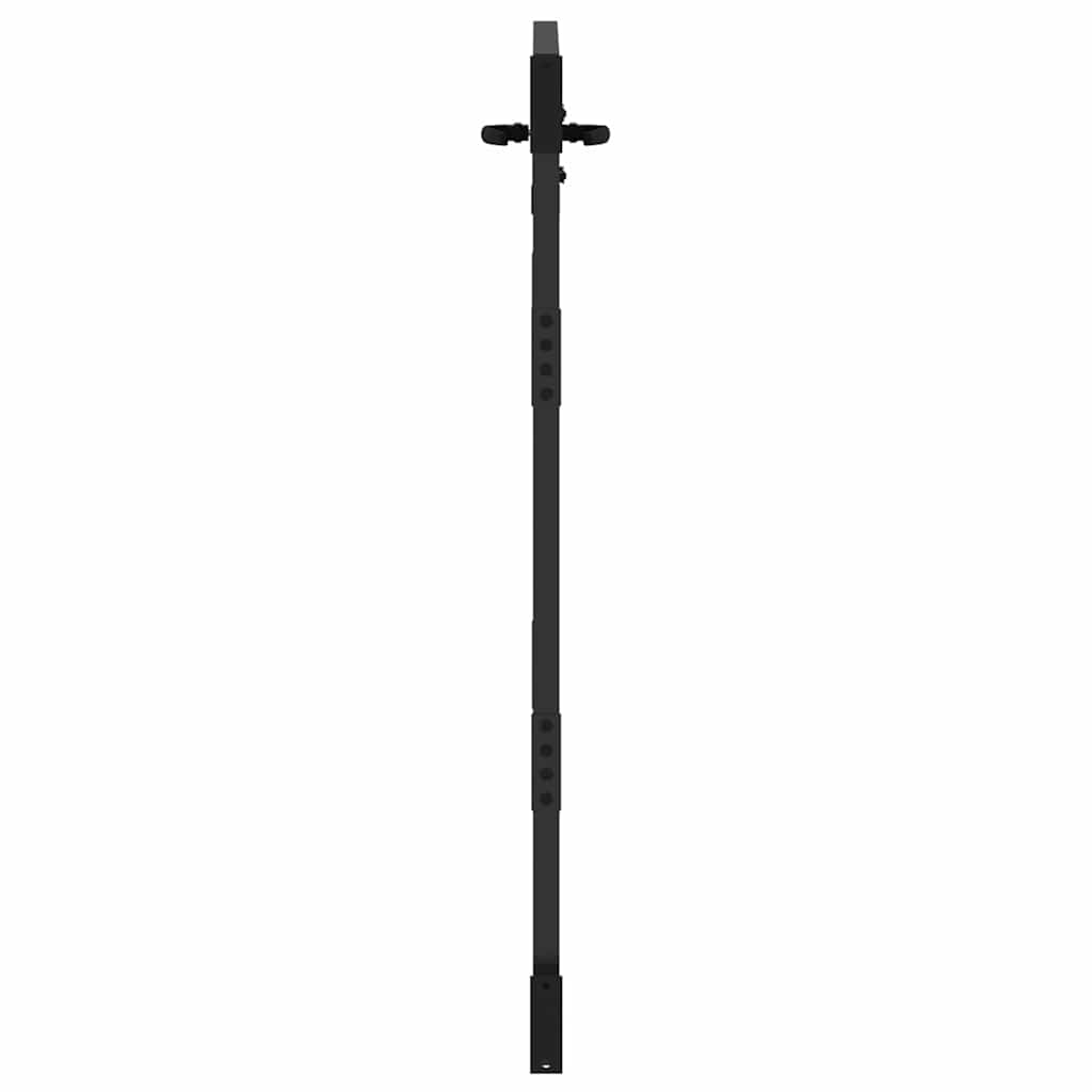 Vrtna vrata 85 x 125 cm Crna Može se zaključati