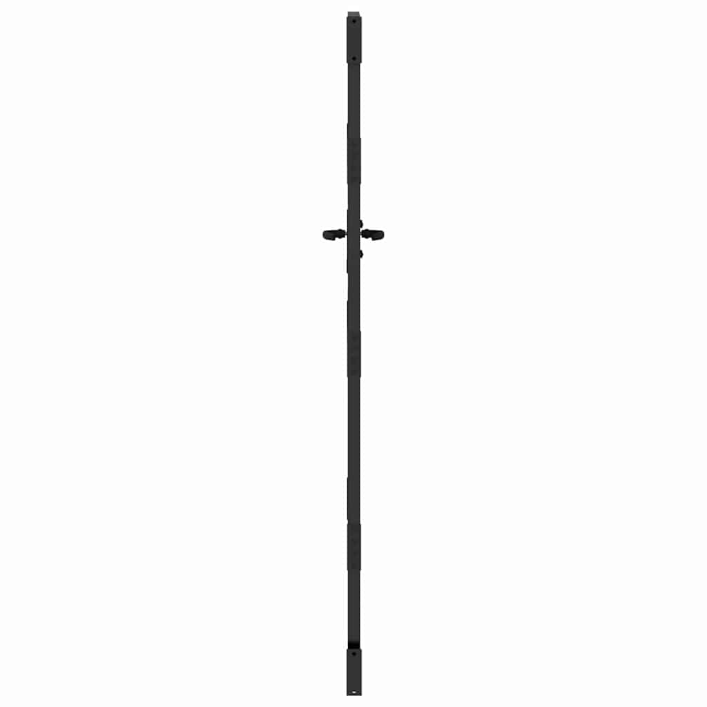 Vrtna vrata 85 x 175 cm Čelik s praškastim premazom Crna