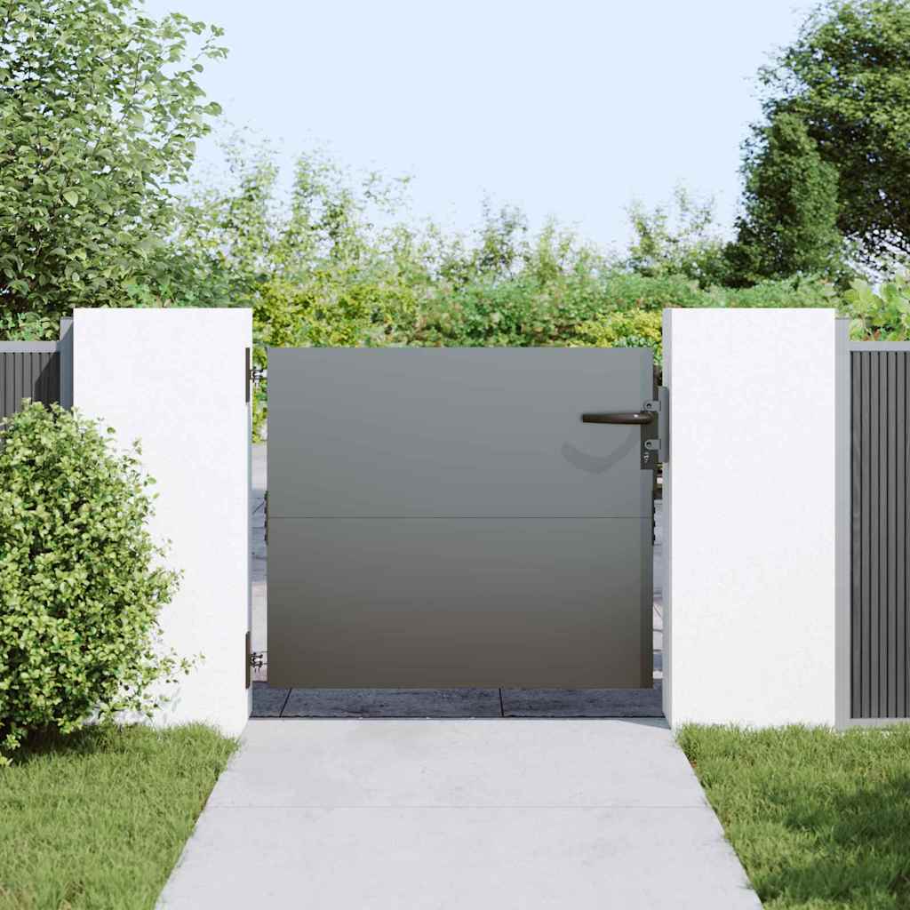 Vrtna vrata 85 x 100 cm Crna Može se zaključati