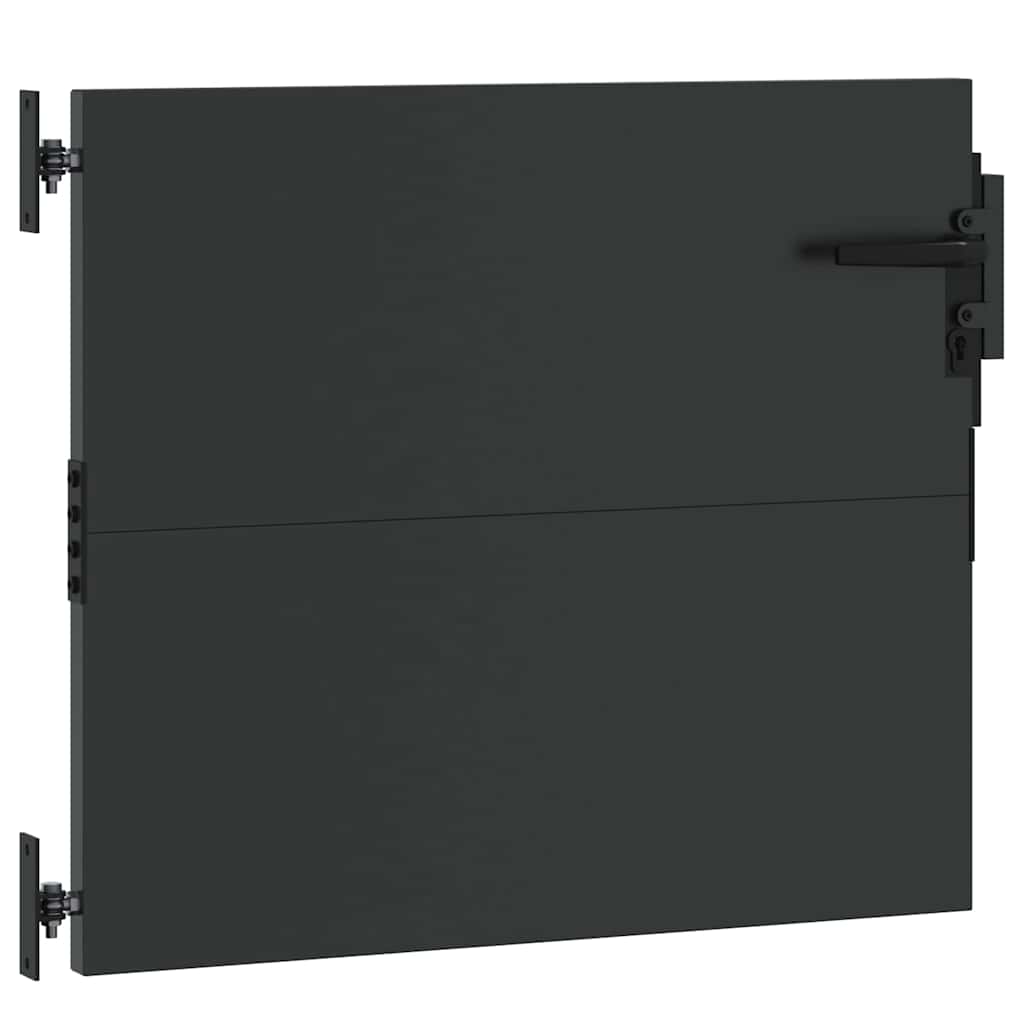 Vrtna vrata 85 x 100 cm Crna Može se zaključati