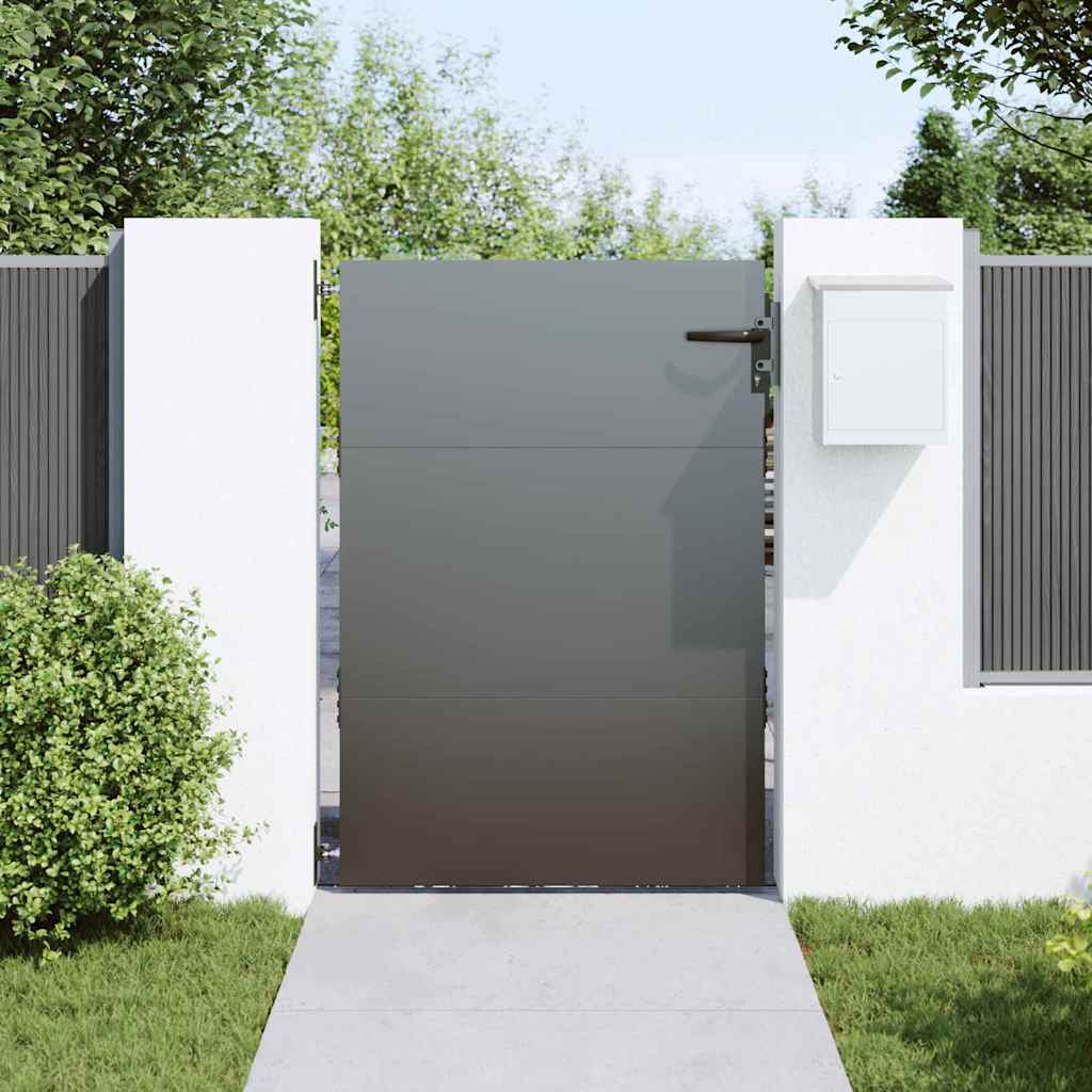 Vrtna vrata Crna 85 x 125 cm Čelik s praškastim premazom