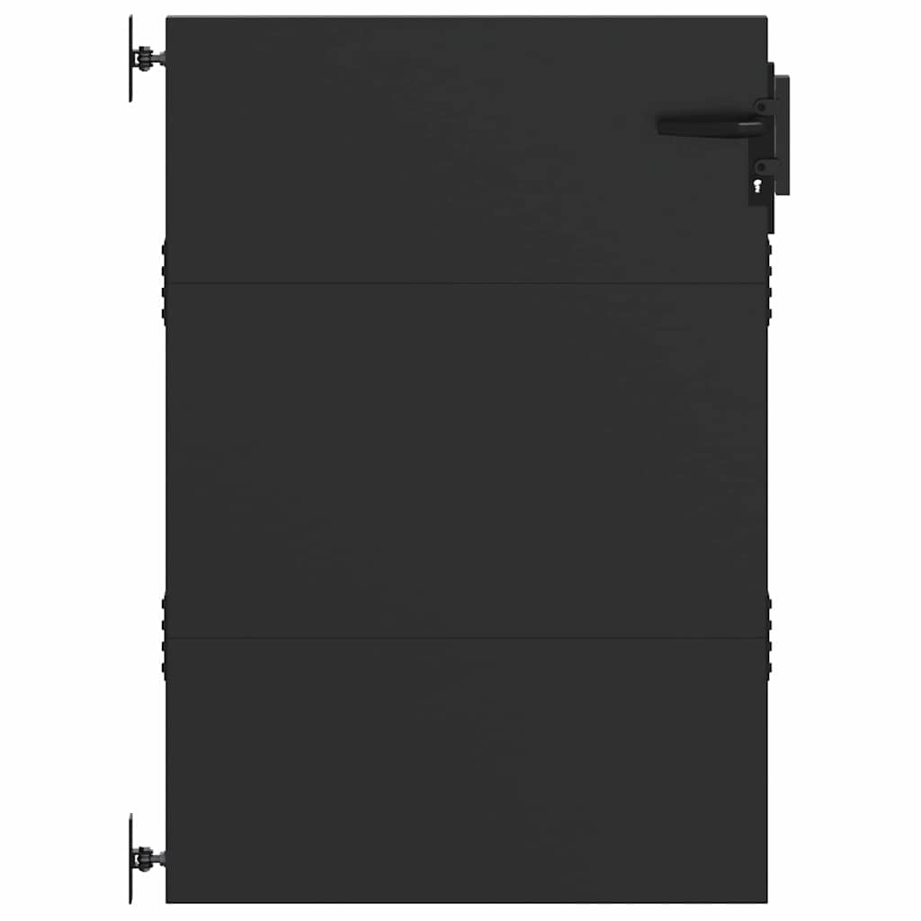 Vrtna vrata Crna 85 x 125 cm Čelik s praškastim premazom