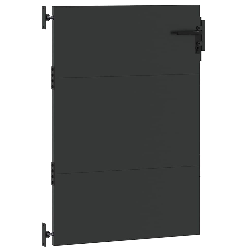 Vrtna vrata Crna 85 x 150 cm Čelik s praškastim premazom
