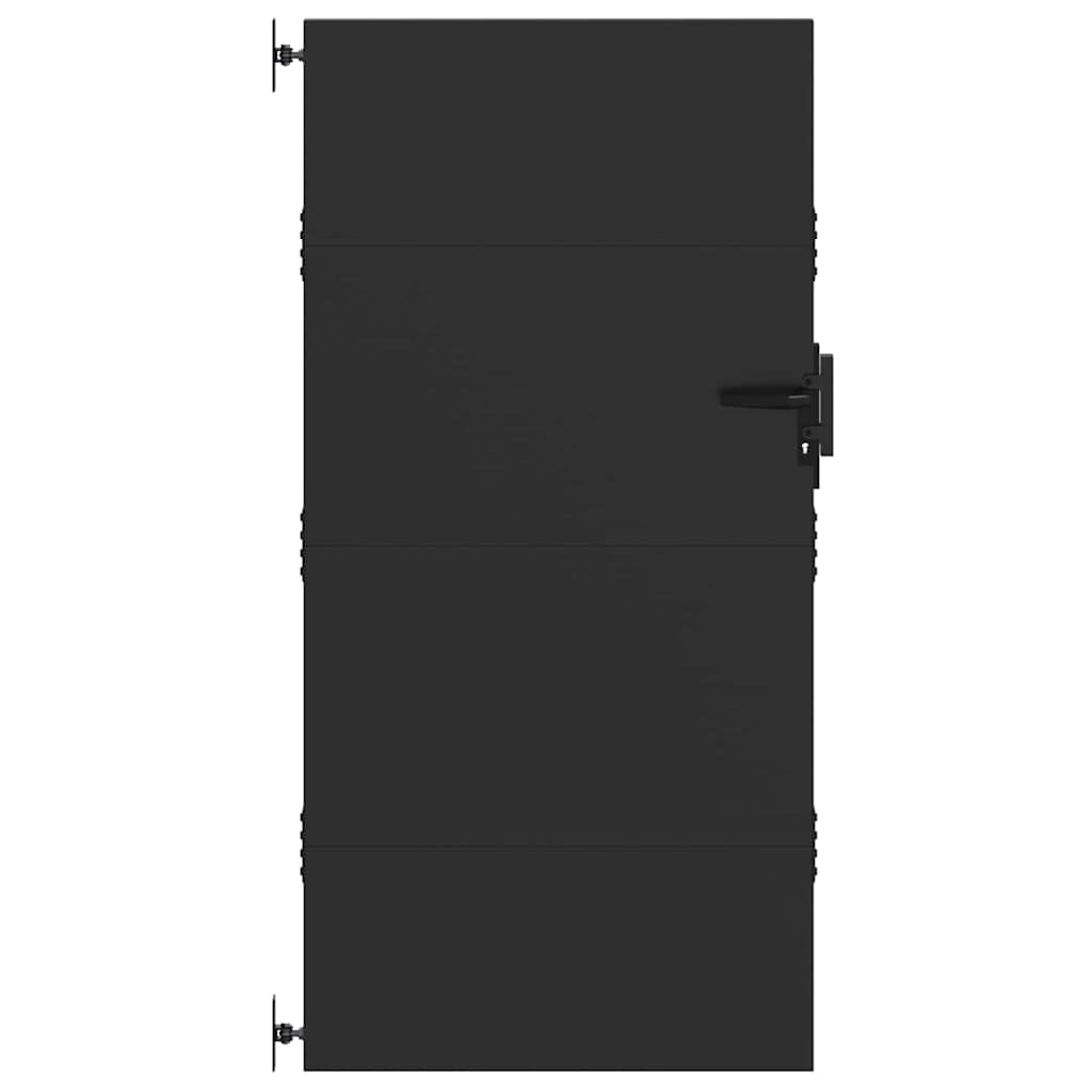 Vrtna vrata 85 x 200 cm Crna Može se zaključati