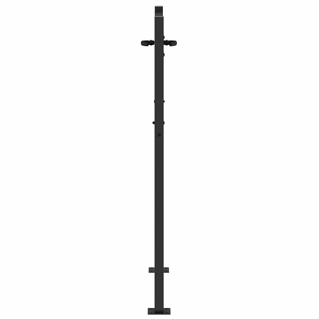 Vrtna vrata Crna 110 x 130 cm Čelik s praškastim premazom