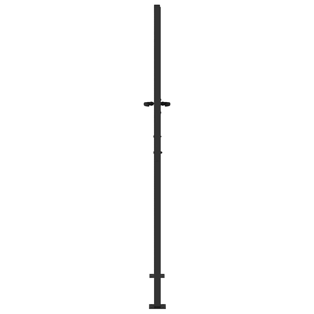 Vrtna vrata Crna 110 x 180 cm Čelik s praškastim premazom