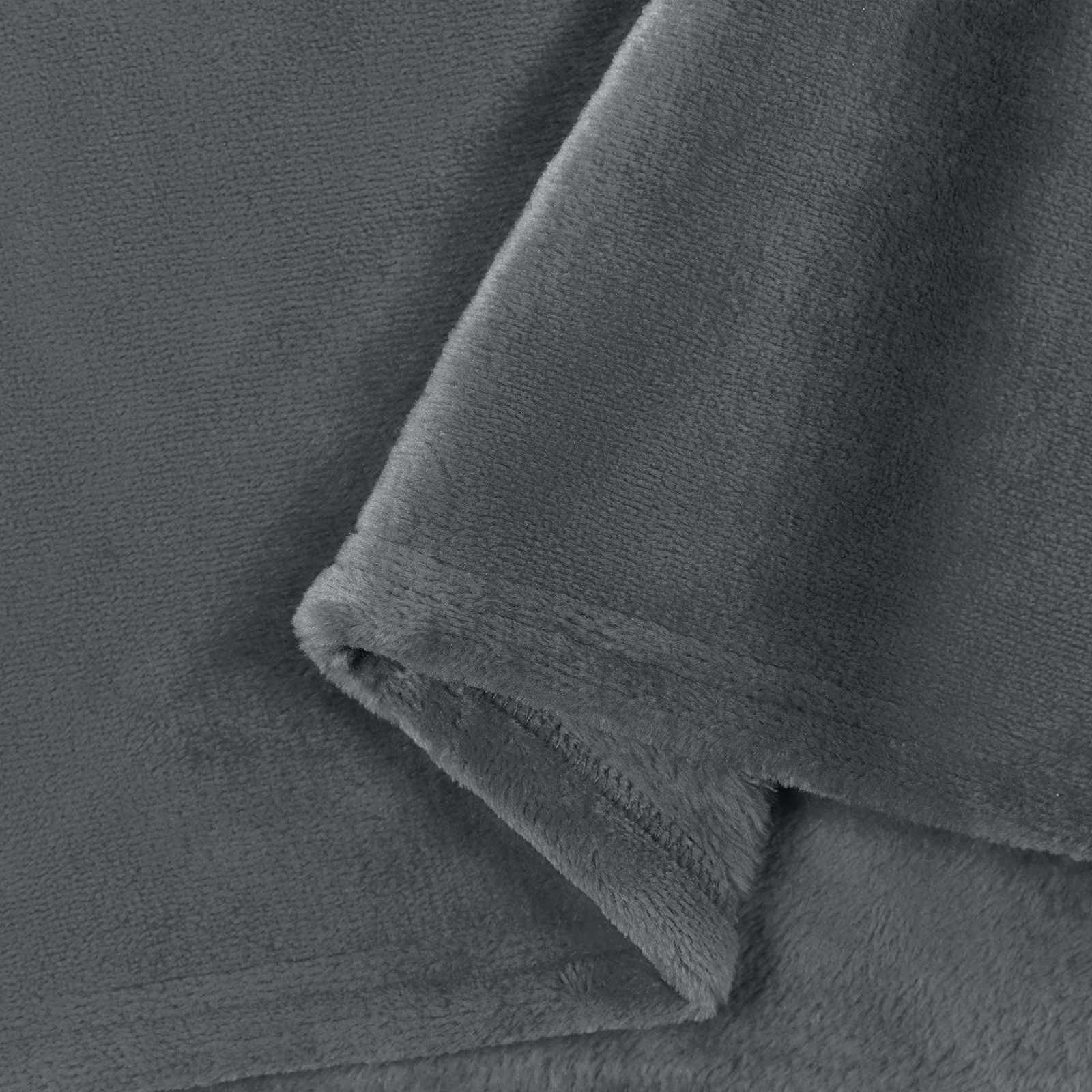 Pokrivači za bacanje 6 pcs Tamno siva 130 x 150 cm Runo