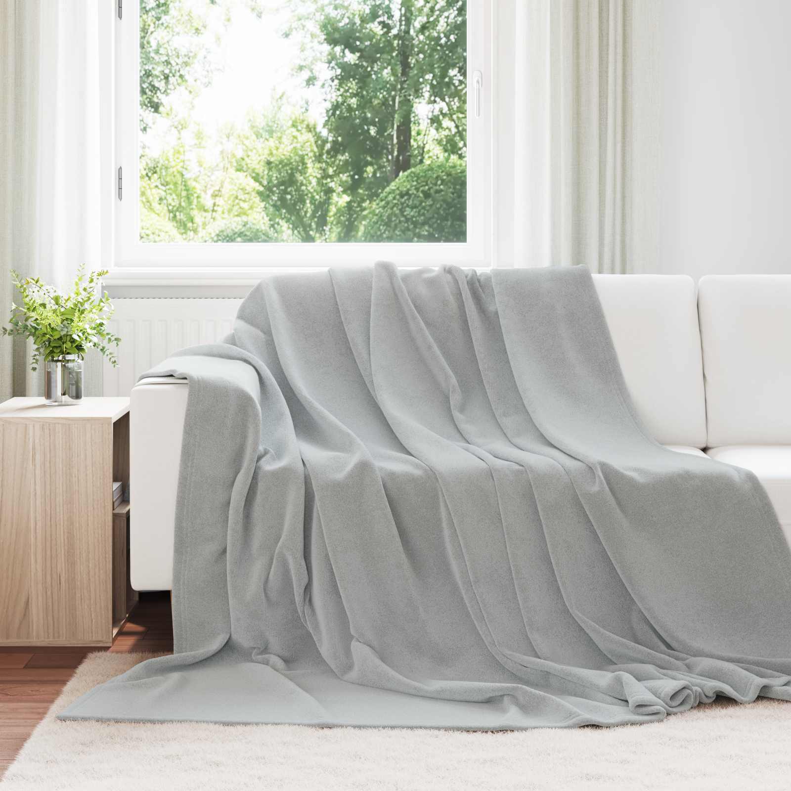 Pokrivači za bacanje 6 pcs Siva 220 x 240 cm Runo
