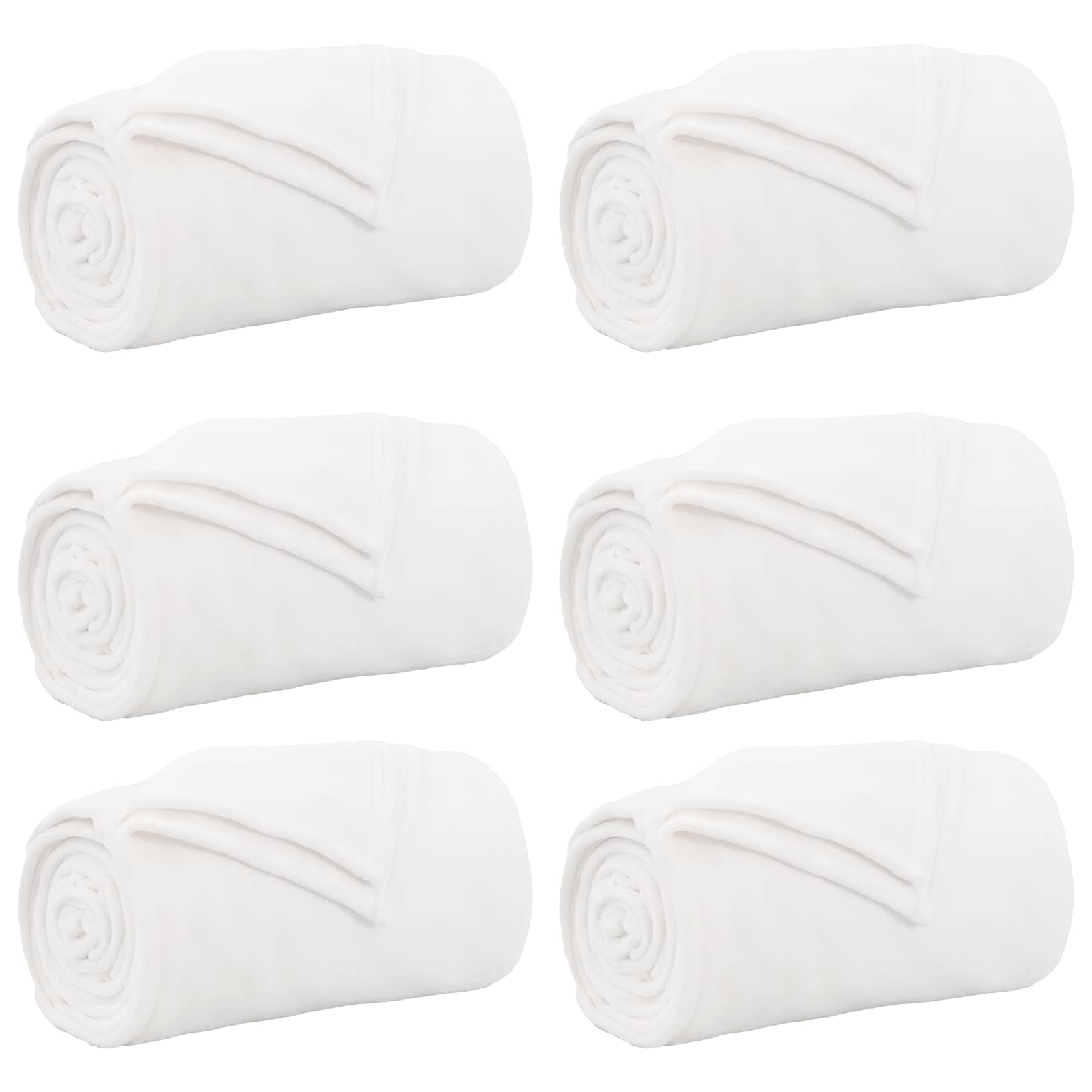 Pokrivači za bacanje 6 pcs Bijelo 220 x 240 cm Runo