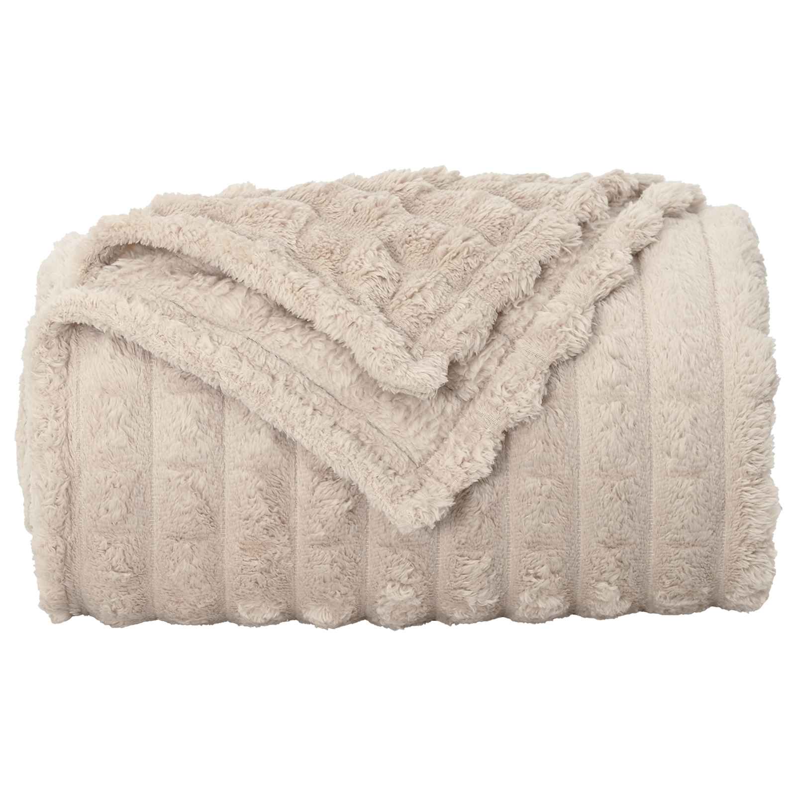 Pokrivači za bacanje 6 pcs Bež 240 x 220 cm Runo