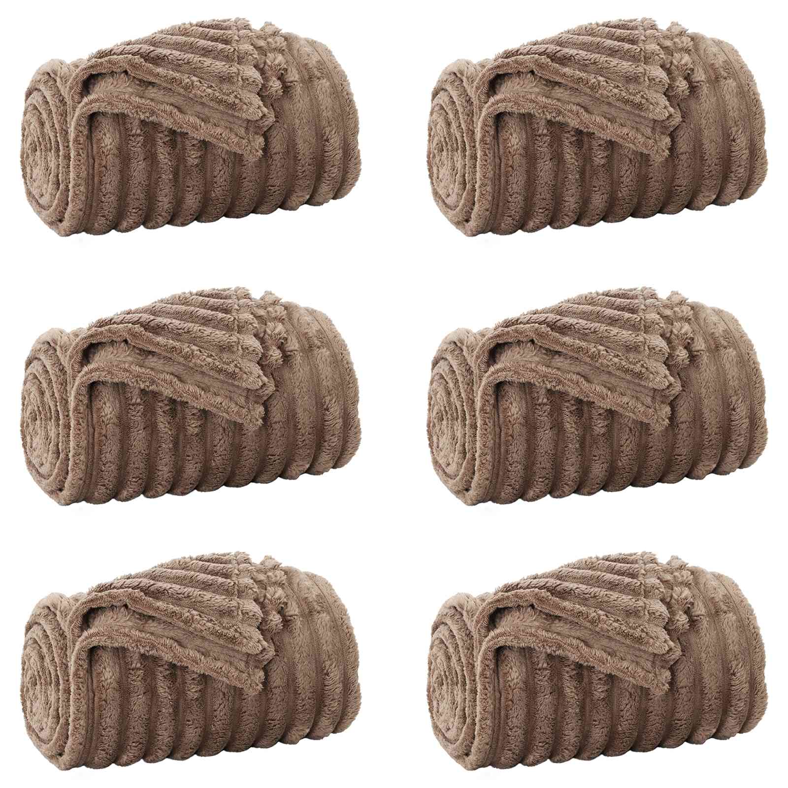 Pokrivači za bacanje 6 pcs Kamel 150 x 130 cm Runo