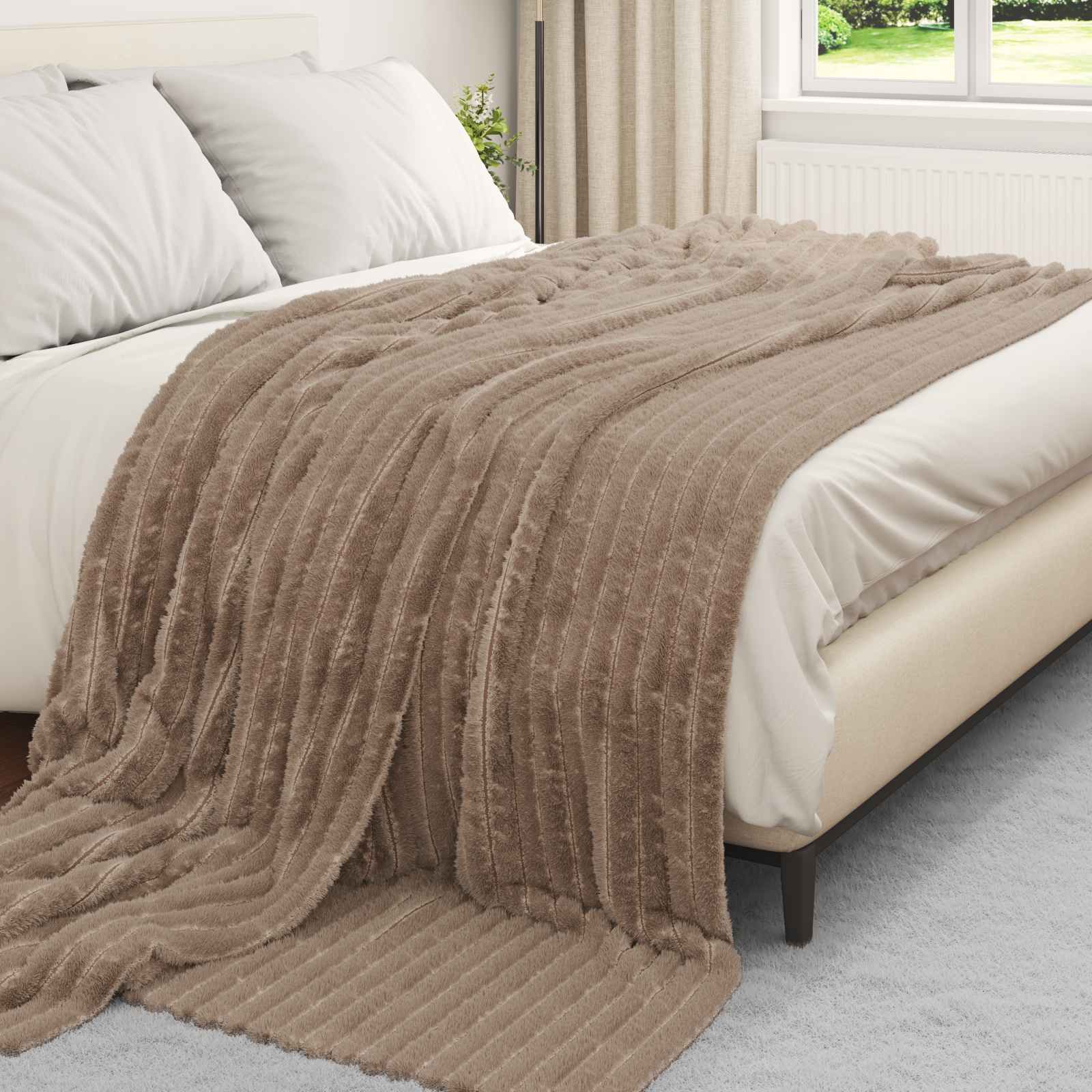 Pokrivači za bacanje 6 pcs Kamel 240 x 220 cm Runo