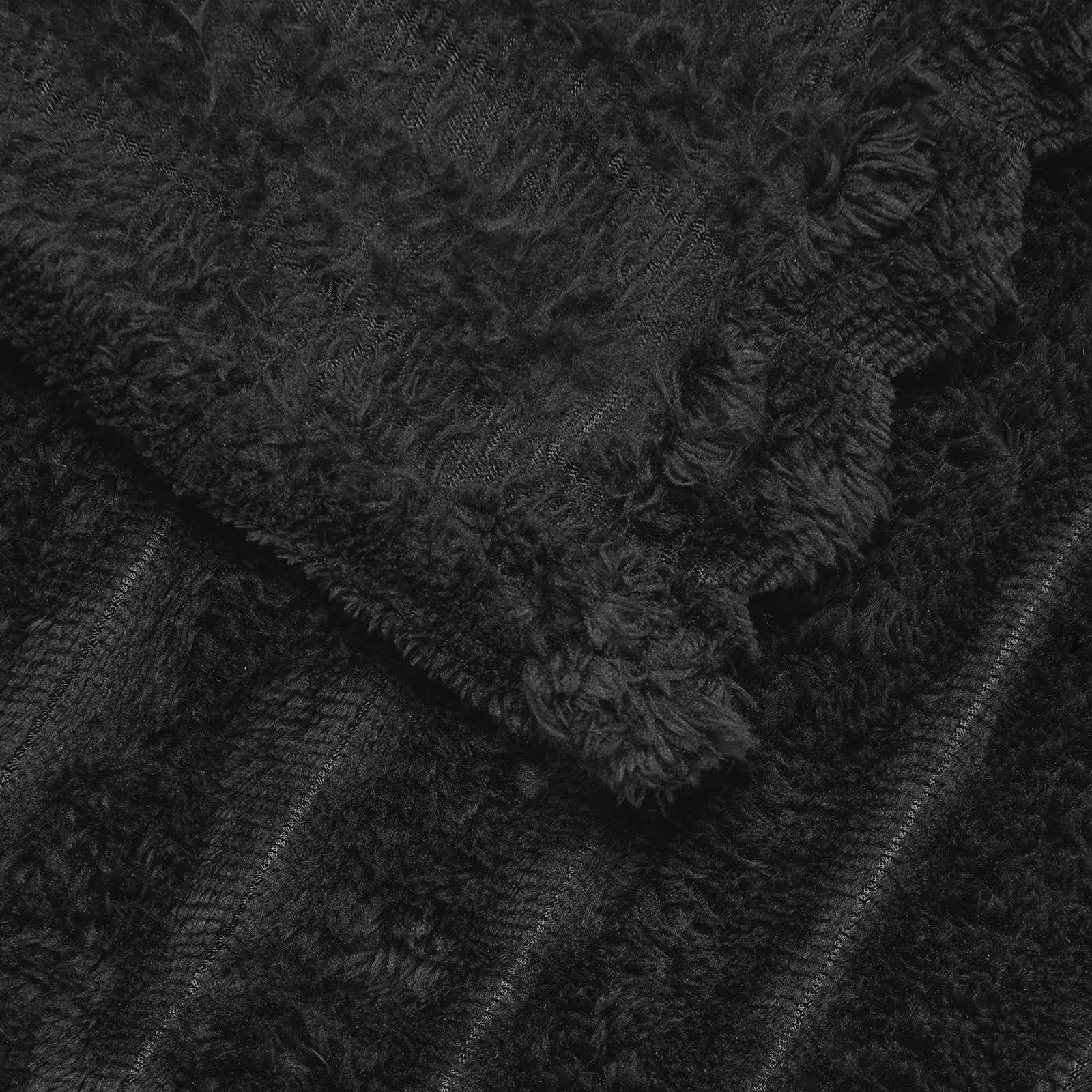 Pokrivači za bacanje 6 pcs Crna 150 x 130 cm Runo