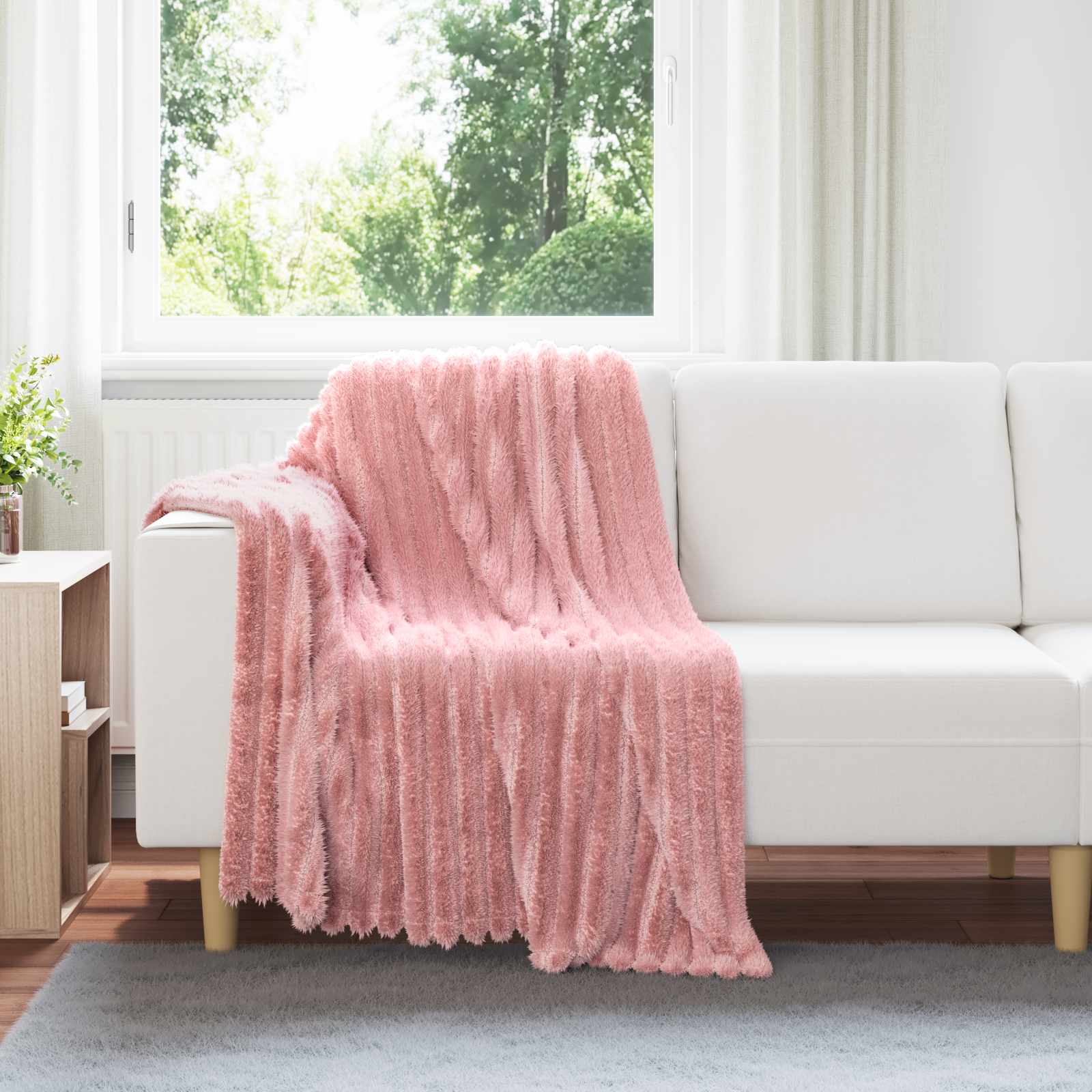 Pokrivači za bacanje 6 pcs Ružičasta 150 x 130 cm Runo