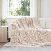Pokrivači za bacanje 6 pcs Bež 270 x 240 cm Runo
