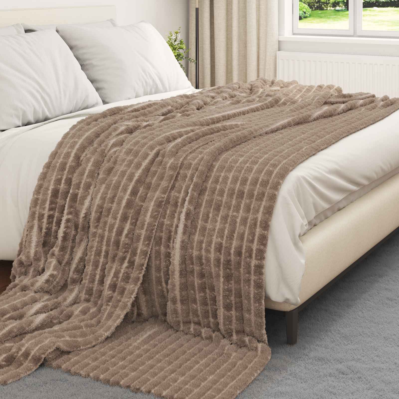 Pokrivači za bacanje 6 pcs Kamel 240 x 220 cm Runo