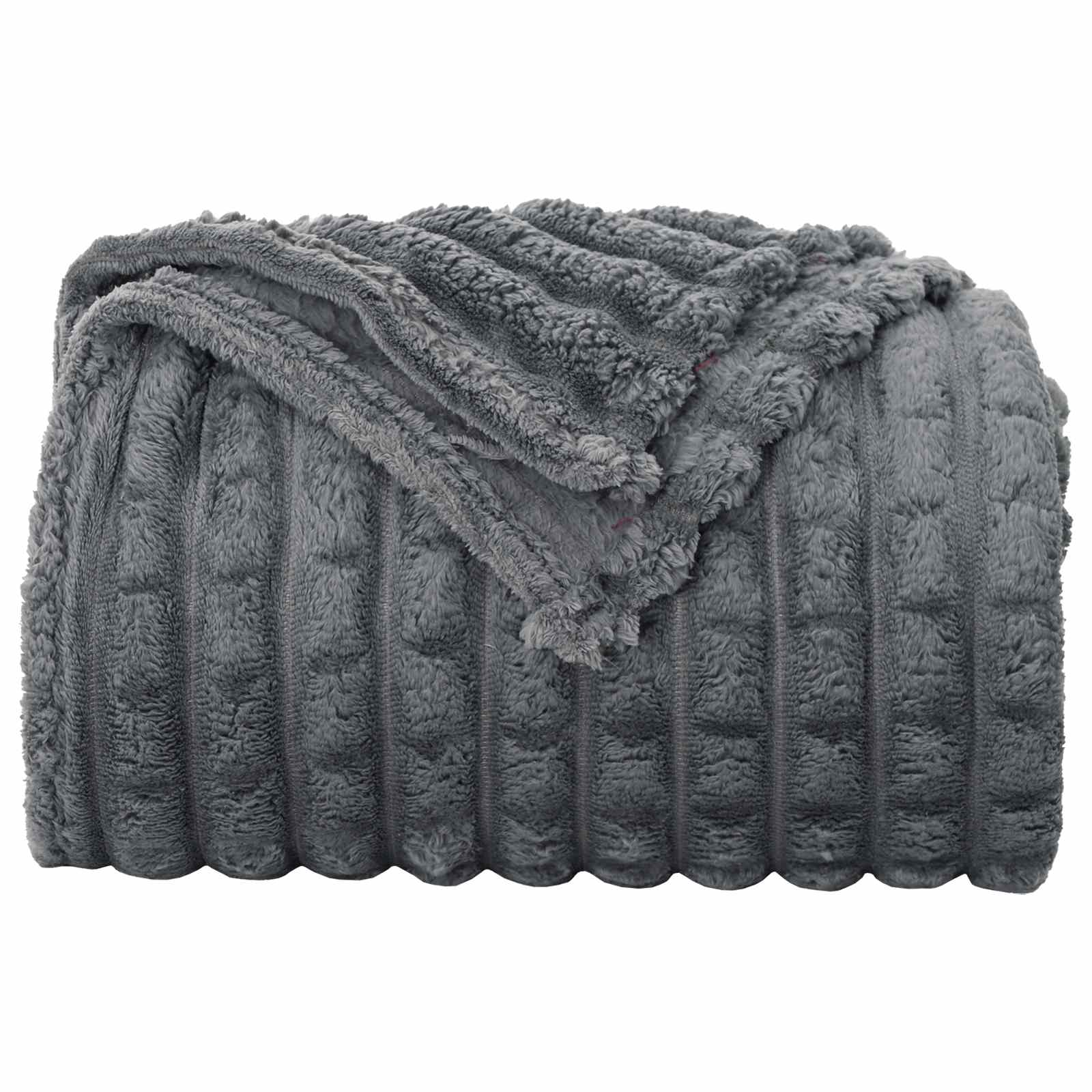 Pokrivači za bacanje 6 pcs Tamno siva 150 x 130 cm Runo