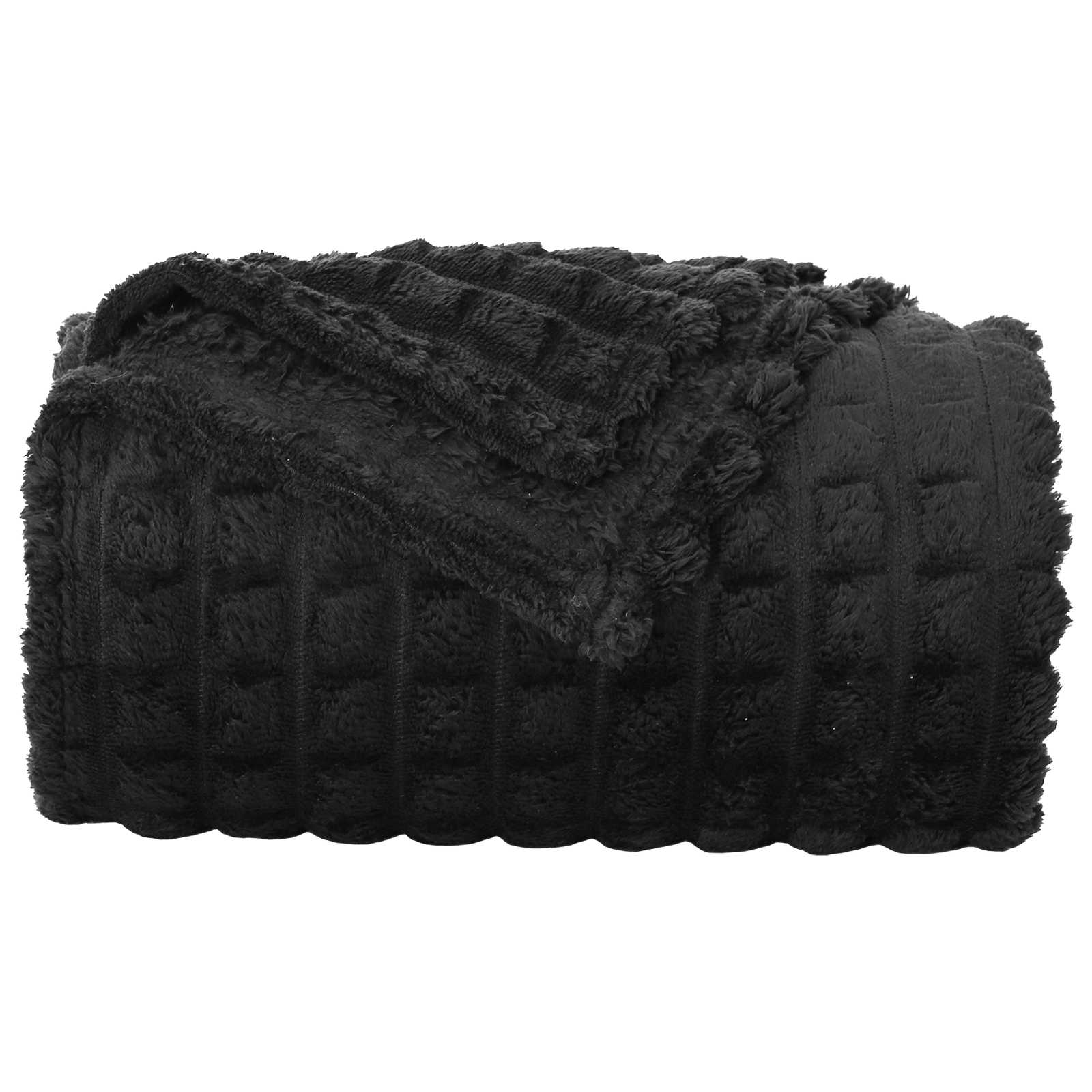 Pokrivači za bacanje 6 pcs Crna 200 x 150 cm Runo