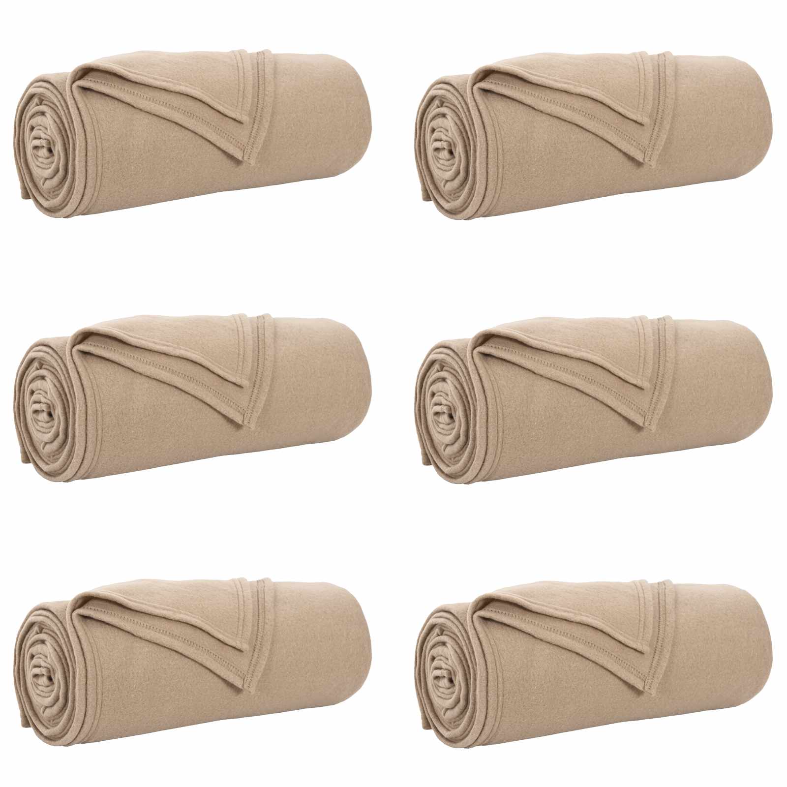 Pokrivači za bacanje 6 pcs Kamel 240 x 220 cm Runo