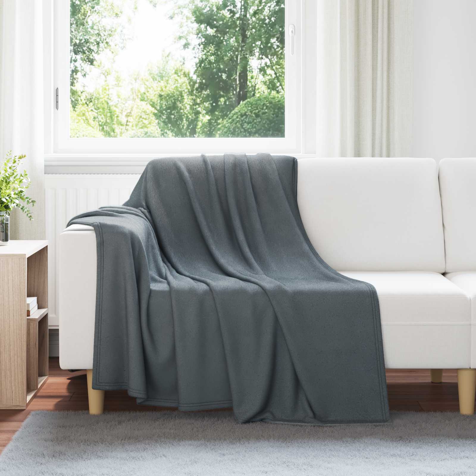Pokrivači za bacanje 6 pcs Tamno siva 200 x 150 cm Runo