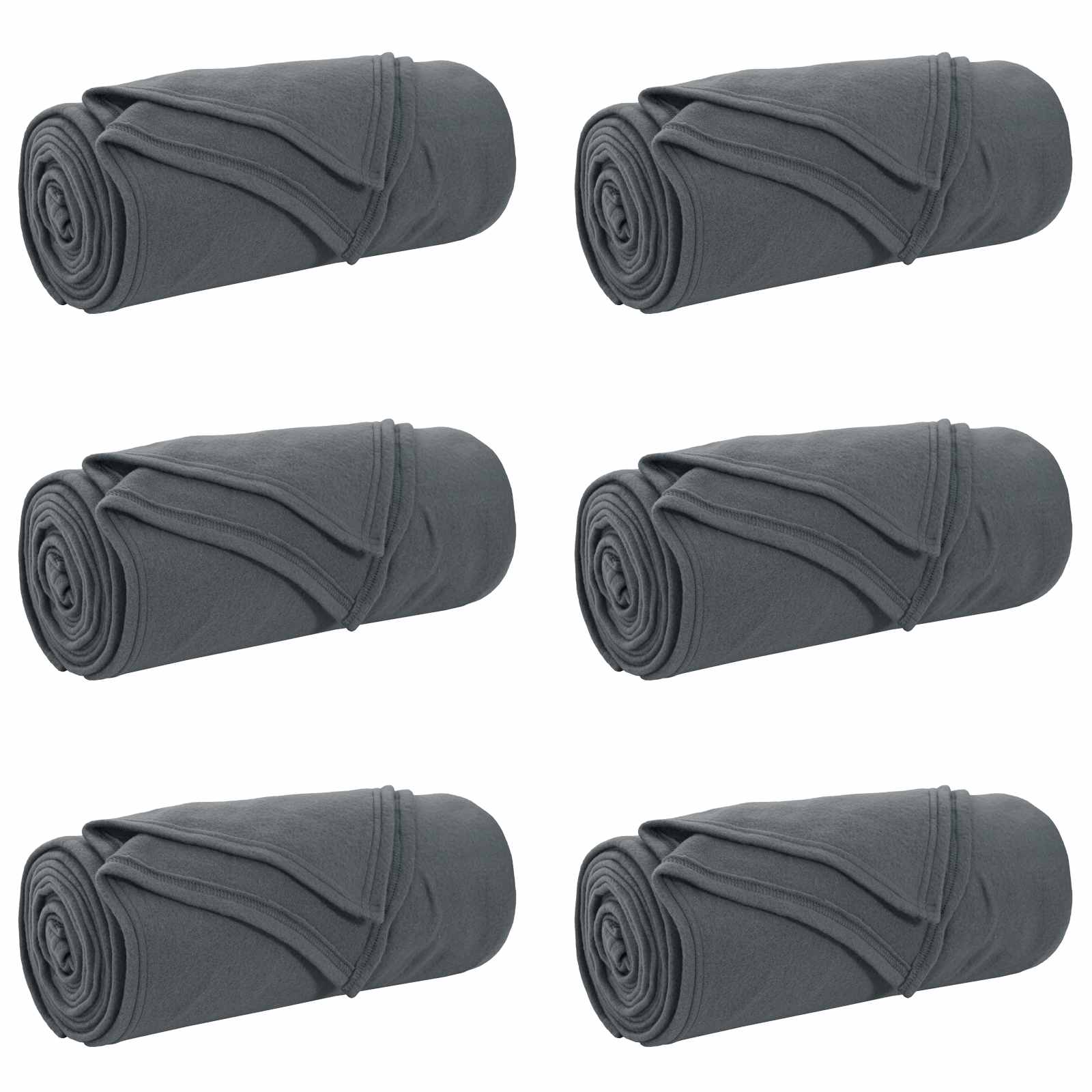 Pokrivači za bacanje 6 pcs Tamno siva 200 x 150 cm Runo