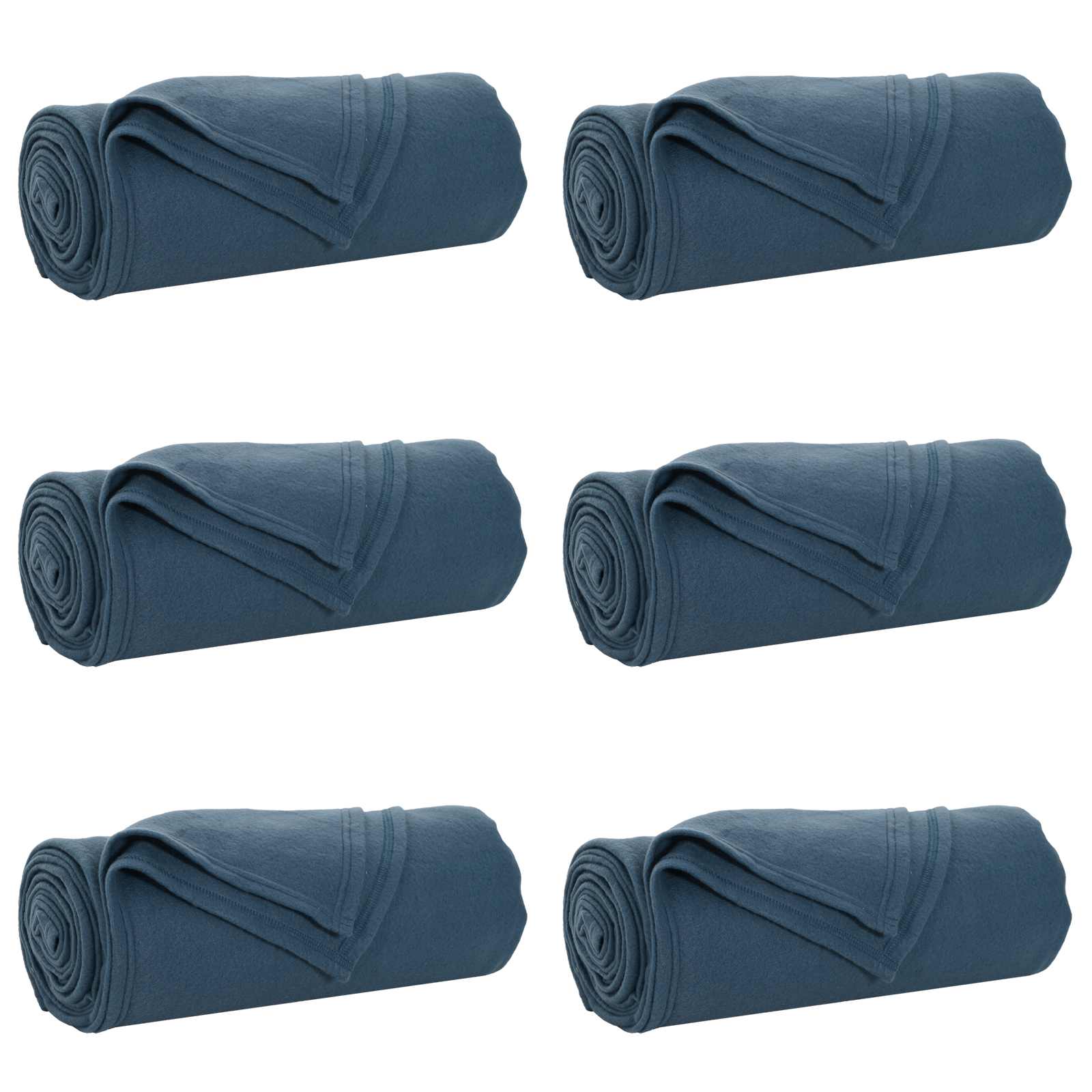 Pokrivači za bacanje 6 pcs Mornarsko plava 170 x 130 cm Runo