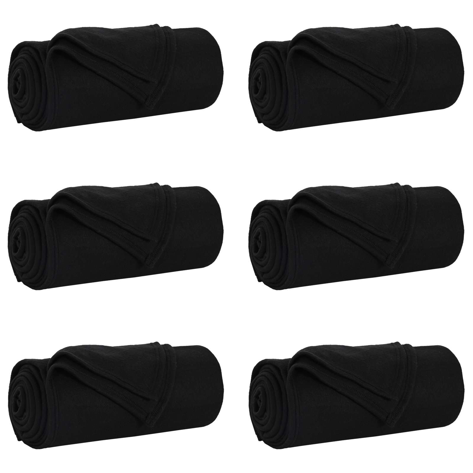 Pokrivači za bacanje 6 pcs Crna 270 x 240 cm Runo