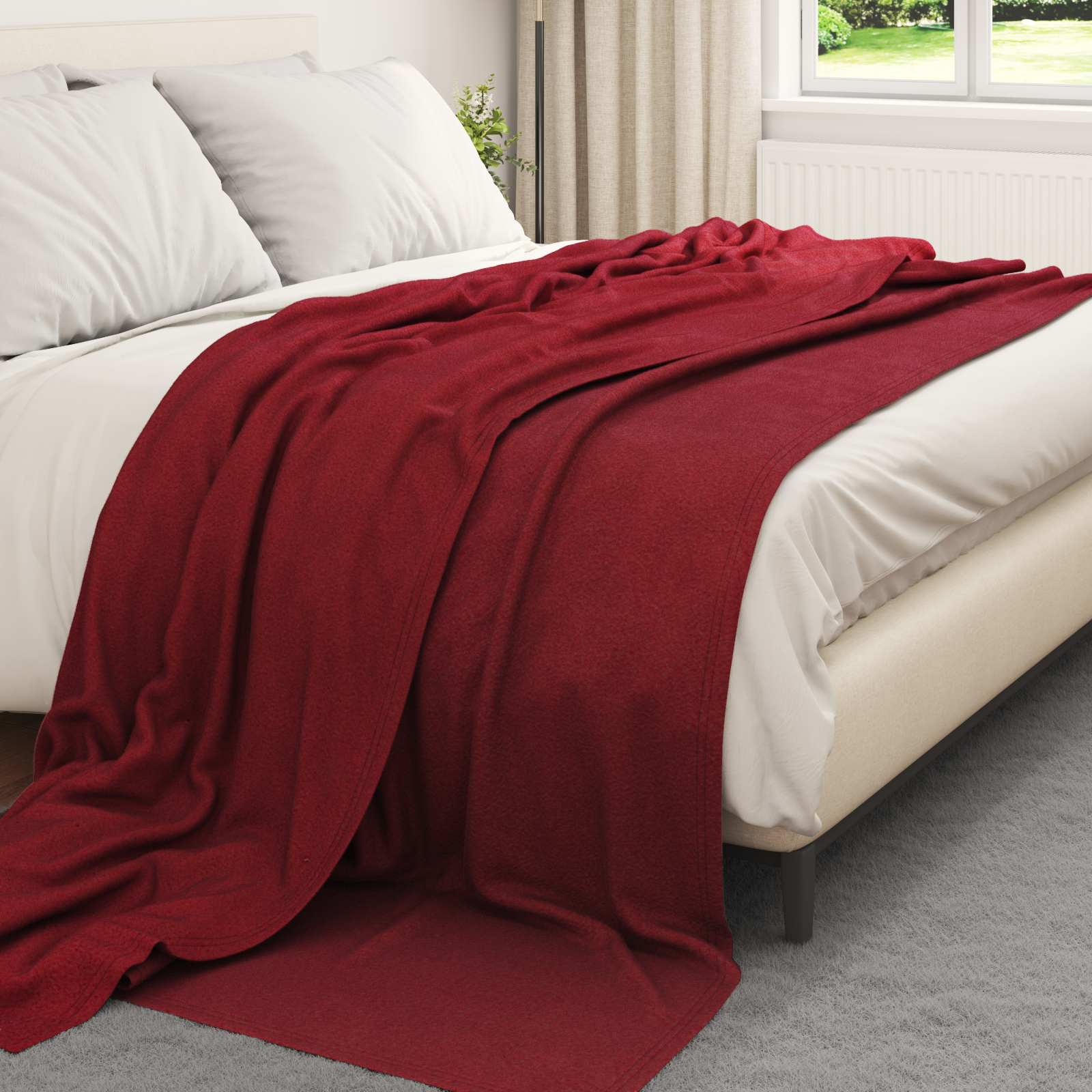 Pokrivači za bacanje 6 kom. Bordeaux Crvena 240 x 220 cm Runo