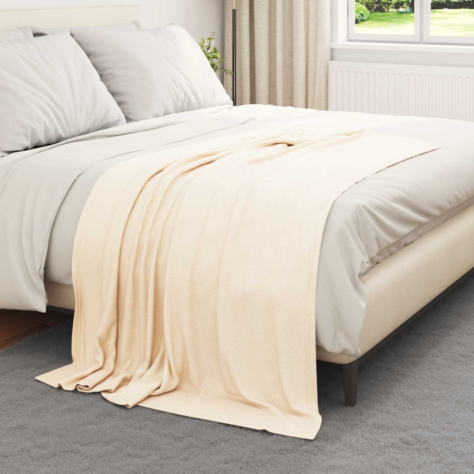 Pokrivači za bacanje 6 pcs Krema 170 x 130 cm Runo