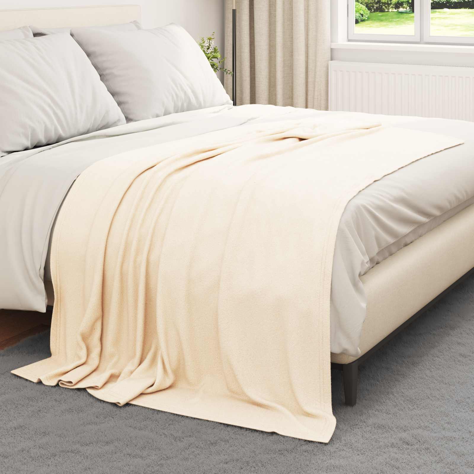 Pokrivači za bacanje 6 pcs Krema 200 x 150 cm Runo