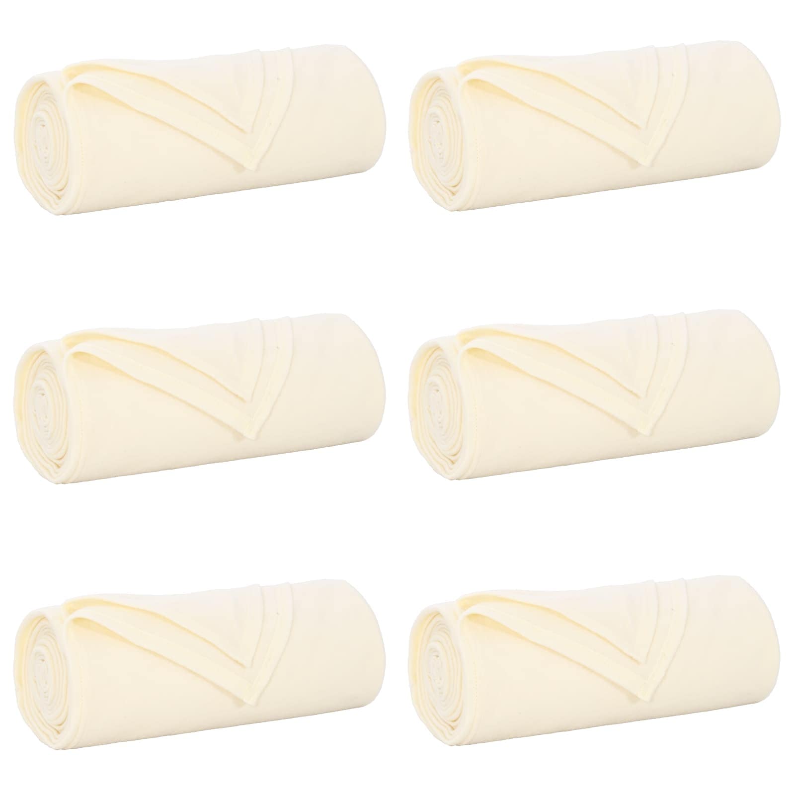 Pokrivači za bacanje 6 pcs Krema 200 x 150 cm Runo