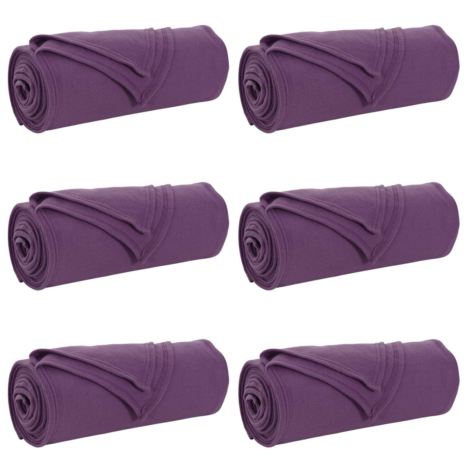 Pokrivači za bacanje 6 pcs Ljubičasta 170 x 130 cm Runo