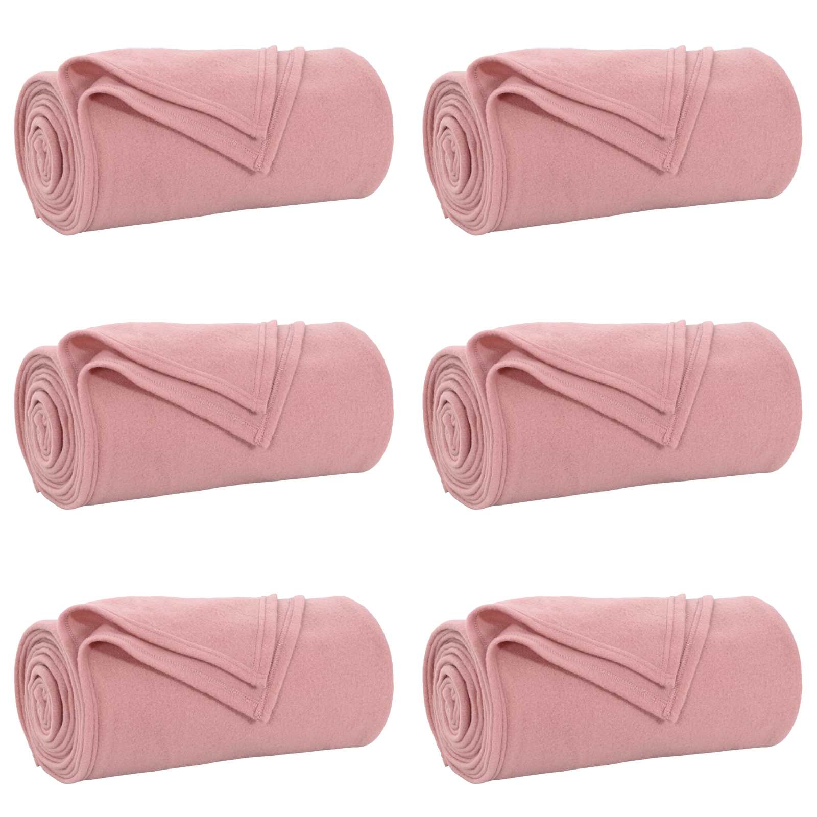 Pokrivači za bacanje 6 pcs Ružičasta 200 x 150 cm Runo