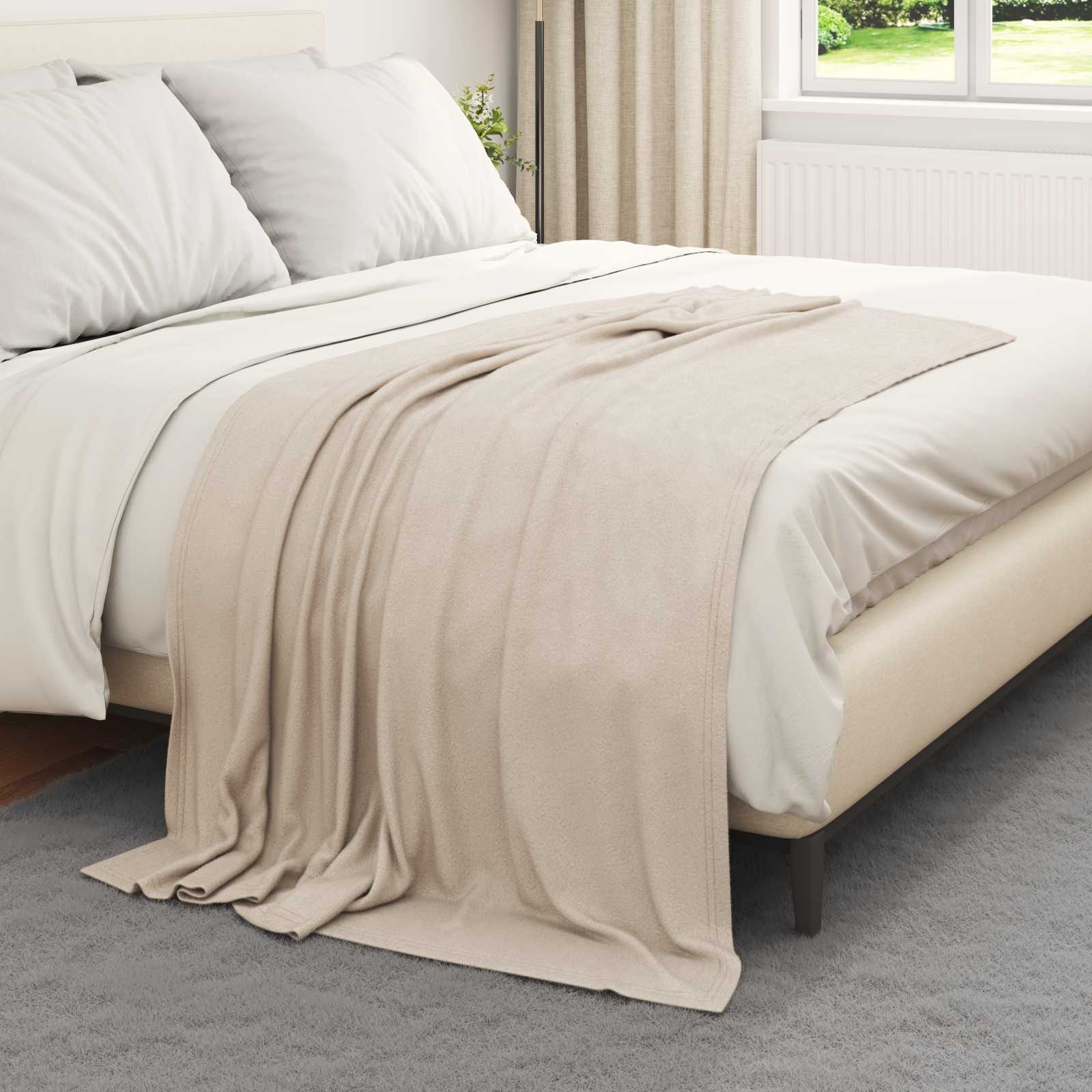 Pokrivači za bacanje 24 pcs Bež 170 x 130 cm Runo