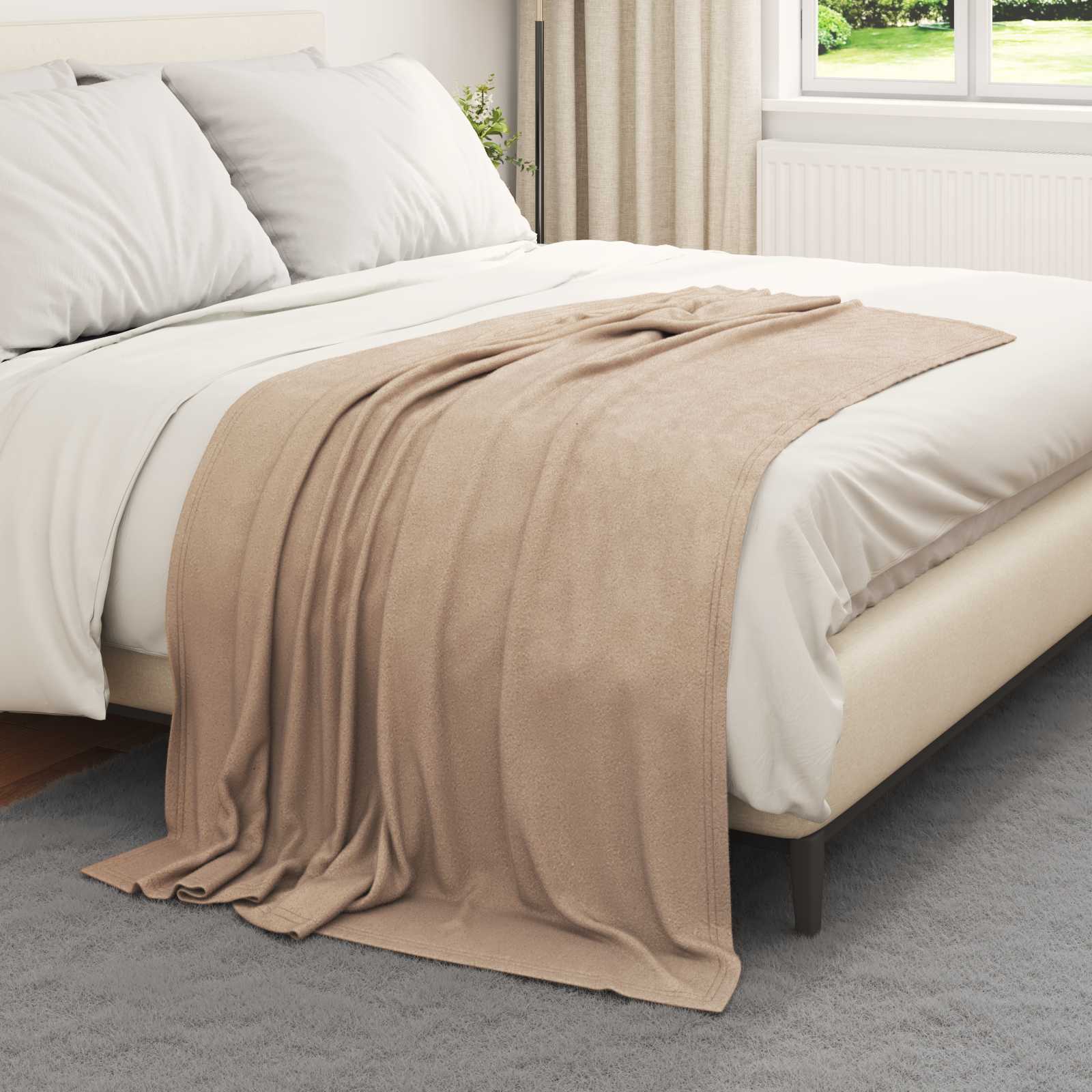 Pokrivači za bacanje 24 pcs Kamel 170 x 130 cm Runo