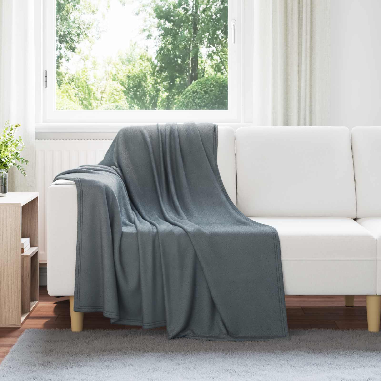 Pokrivači za bacanje 24 pcs Tamno siva 170 x 130 cm Runo