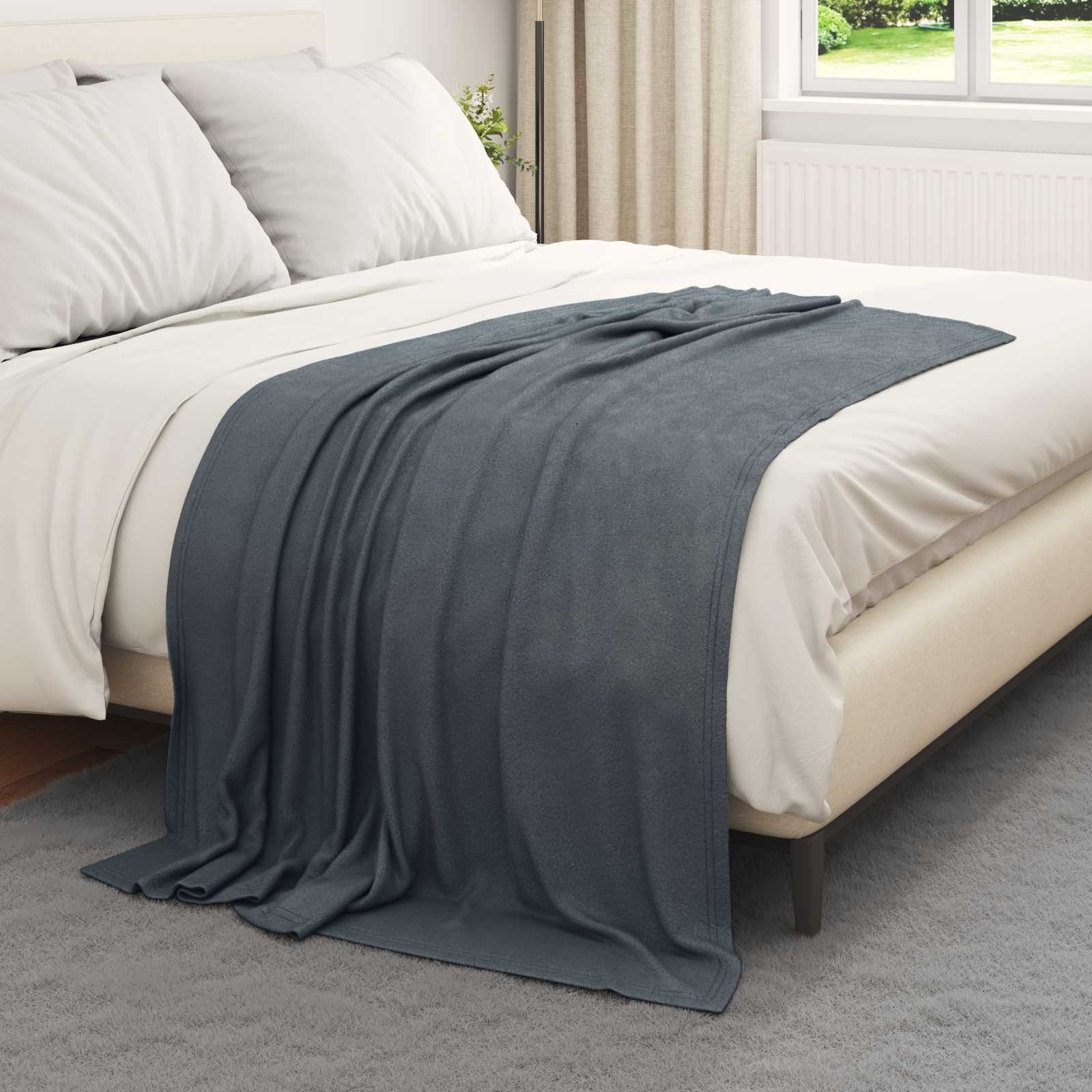 Pokrivači za bacanje 24 pcs Tamno siva 170 x 130 cm Runo