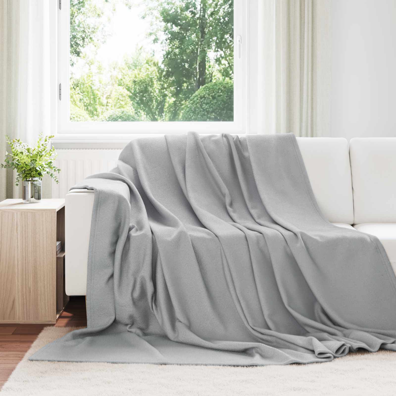 Pokrivači za bacanje 24 pcs Siva 270 x 240 cm Runo