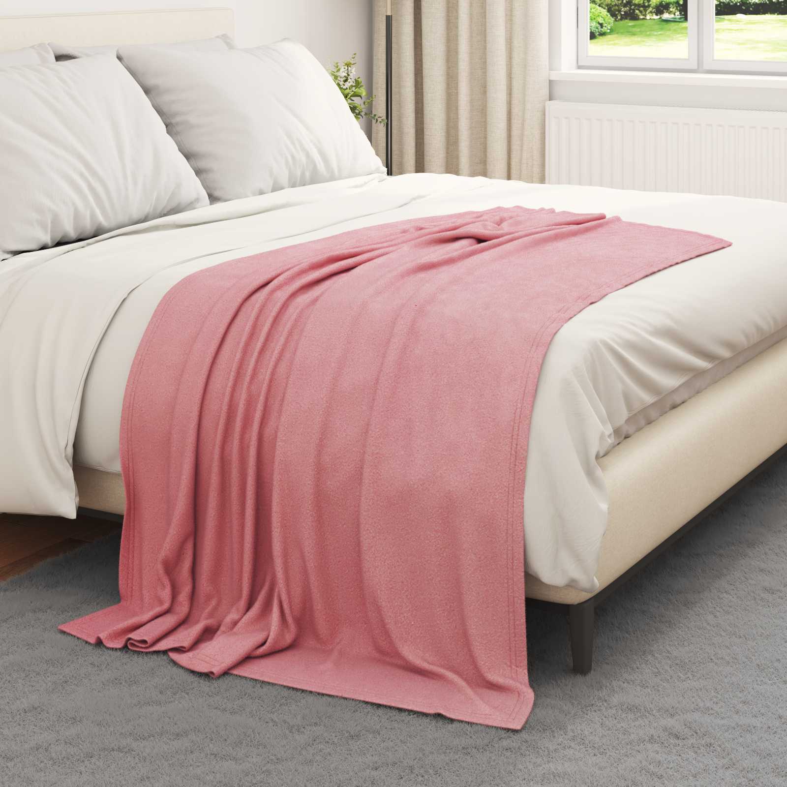 Pokrivači za bacanje 24 pcs Ružičasta 170 x 130 cm Runo