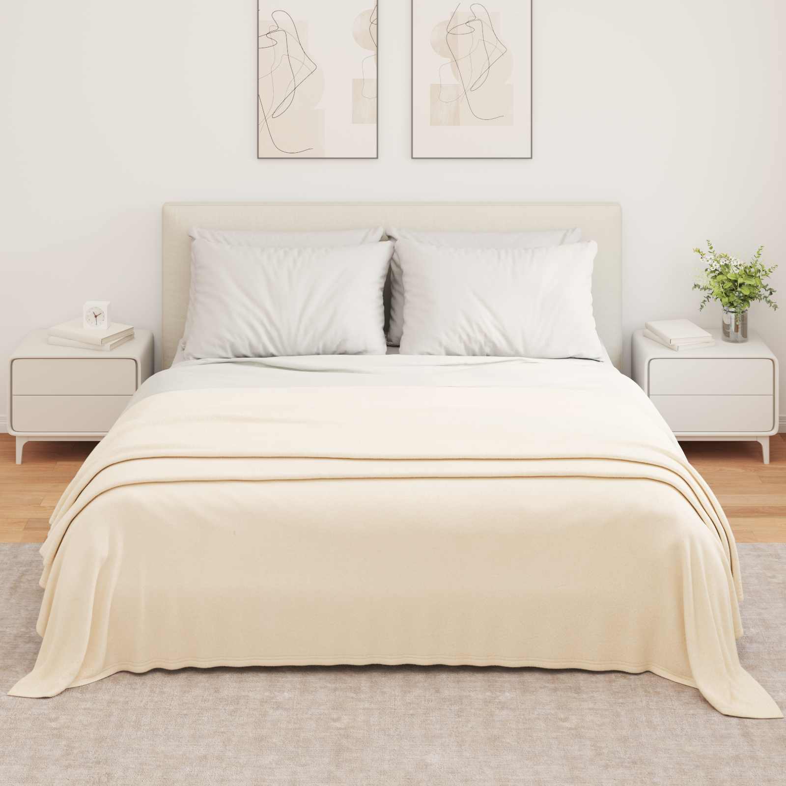 Pokrivač Krema 350 x 270 cm Runo