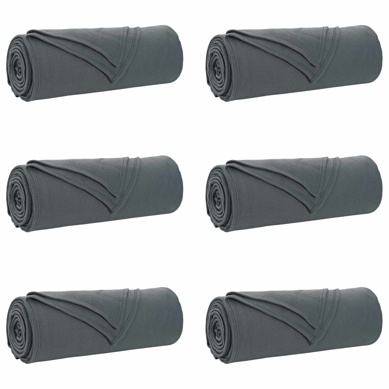Pokrivači za bacanje 6 pcs Tamno siva 210 x 140 cm Runo