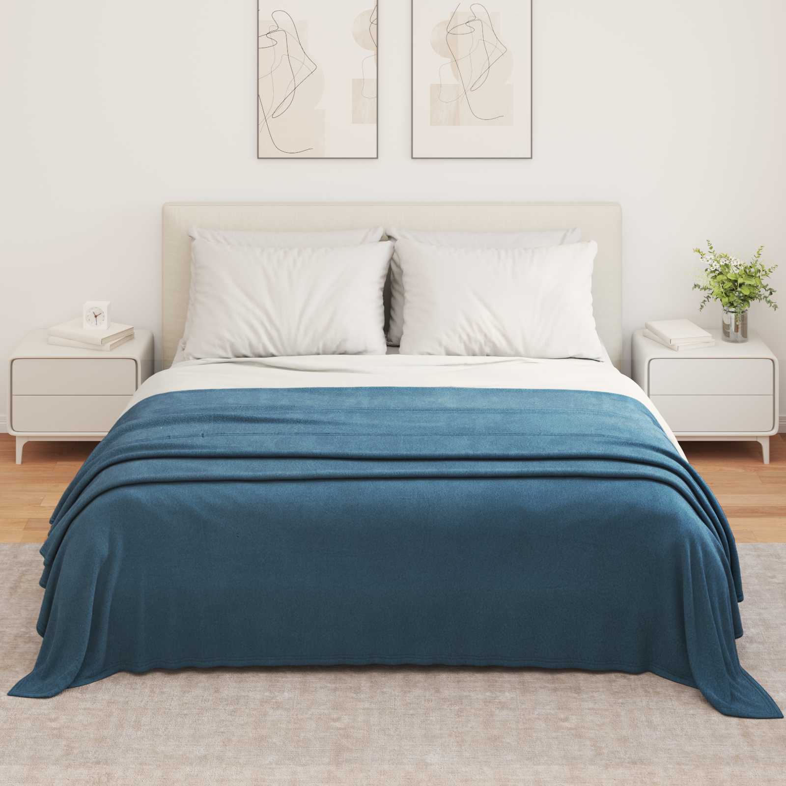 Pokrivači za bacanje 6 pcs Mornarsko plava 350 x 270 cm Runo