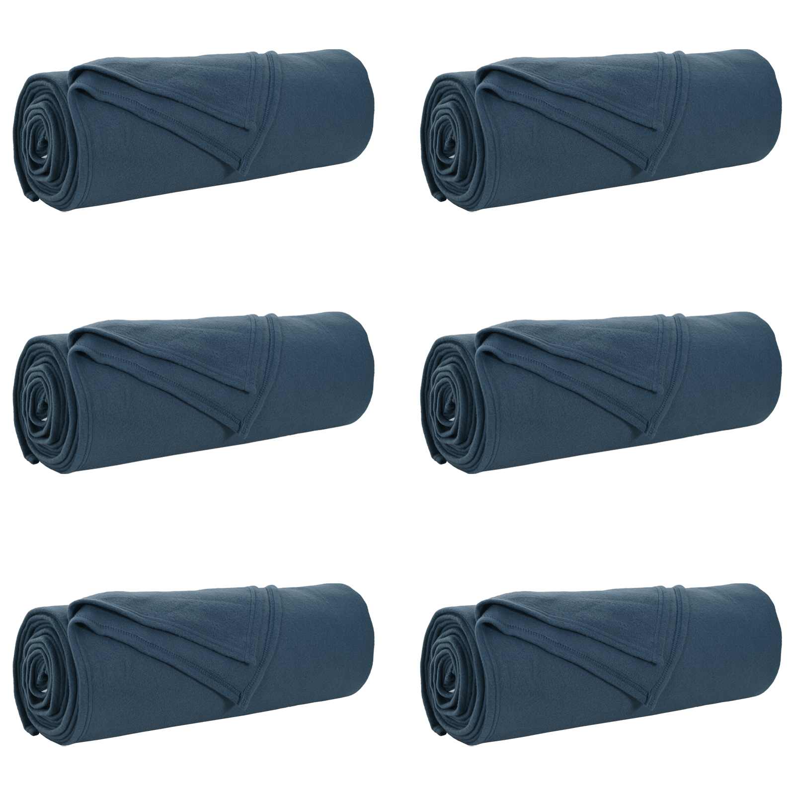 Pokrivači za bacanje 6 pcs Mornarsko plava 350 x 270 cm Runo