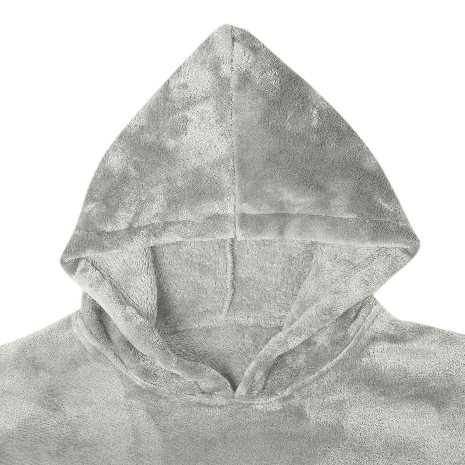 Deka majica s kapuljačom Siva s Flanel