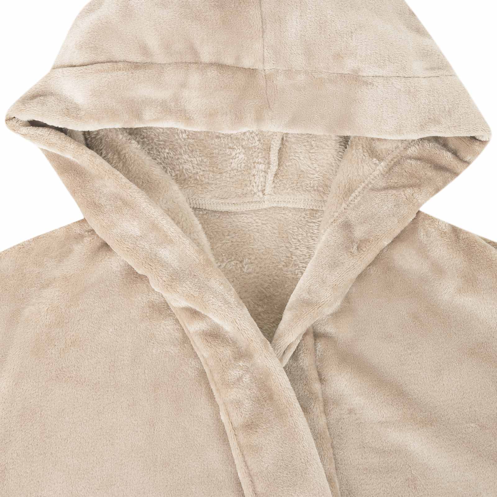 Kupaći kaput s kapuljačom Bež xxl Flanel